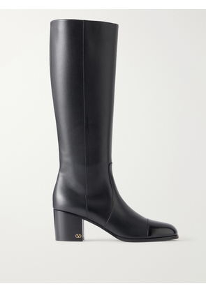 Valentino Garavani - Zimmt 60 Leather Knee Boots - Black - IT36,IT36.5,IT37,IT37.5,IT38,IT38.5,IT39,IT39.5,IT40,IT41,IT42