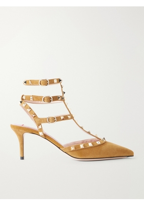 Valentino Garavani - Rockstud 65 Suede Pumps - Brown - IT36,IT36.5,IT37,IT37.5,IT38,IT38.5,IT39,IT39.5,IT40,IT40.5,IT41,IT41.5,IT42