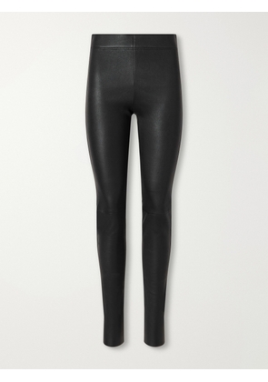 Joseph - Paneled Stretch-leather Mid-rise Skinny-leg Pants - Black - FR 32,FR 34,FR 36,FR 38,FR 40,FR 42,FR 44