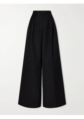 Anine Bing - Lou Pleated Woven Wide-leg Pants - Black - IT36,IT38,IT40,IT42