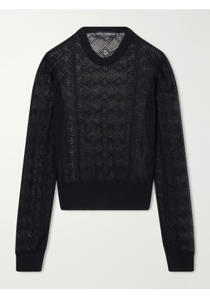 Dolce & Gabbana - Crochet Sweater - Black - IT36,IT38,IT40,IT42,IT44