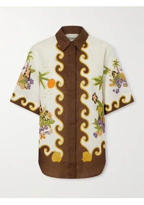 ALÉMAIS - Island Cove Printed Linen Shirt - Neutrals - UK 6,UK 8,UK 10,UK 12,UK 14
