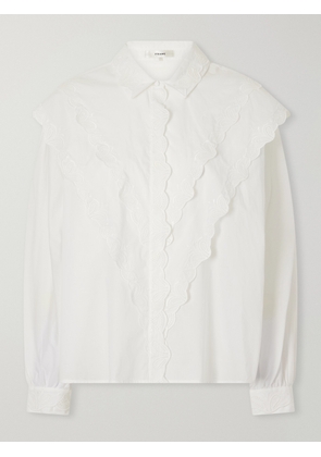 FRAME - The Equestrian Cotton-poplin Shirt - White - x small,small,medium,large,x large