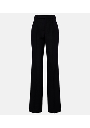 Saint Laurent Pleated virgin wool straight pants