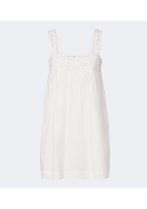 Posse Veda crochet-trimmed cotton minidress