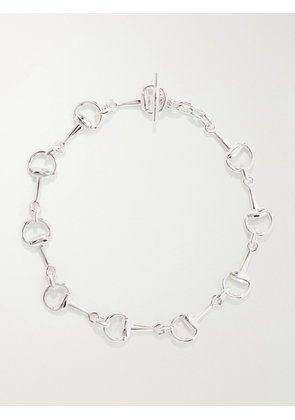 Gucci - Horsebit Silver-tone Necklace - One size