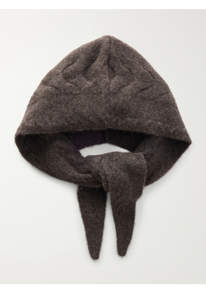 Sea - Allen Cable-knit Baclava - Gray - One size
