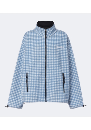 Miu Miu Gingham fleece jacket