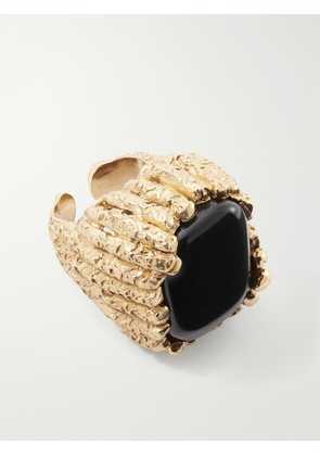 Paola Sighinolfi - Bosco18-karat Gold-plated Pewter Resin Ring - 6,7,8