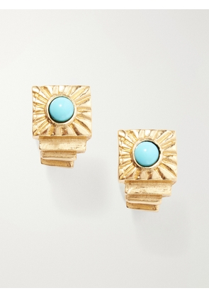 Paola Sighinolfi - Kabala 18-karat Gold-plated Pewter Turquoise Ring - One size