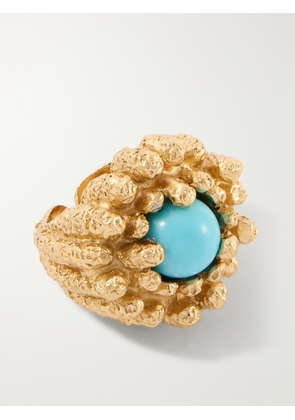 Paola Sighinolfi - Lia 18-karat Gold-plated Pewter And Resin Ring - 5,6,7,8