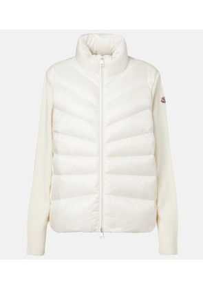 Moncler Tricot down-paneled virgin wool cardigan