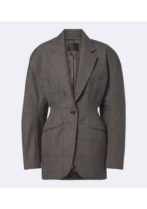 Mugler Checked oversized wool jacket