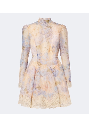 Zimmermann Valiant floral silk and linen minidress