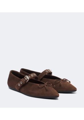 Miu Miu Suede ballet flats