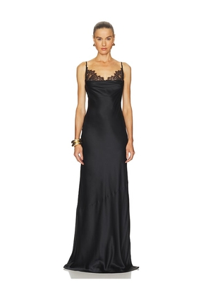 L'AGENCE Selene Lace Cowl Gown in Black. Size 2. Also in 0, 4, 6, 8.
