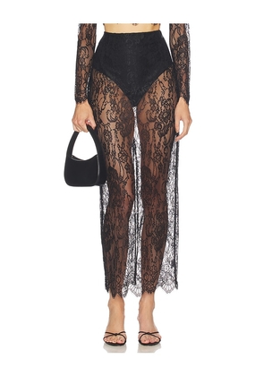 L'AGENCE Raymonde Maxi Lace Skirt in Black. Size 2. Also in 00, 0, 4, 6, 8, 10, 12.