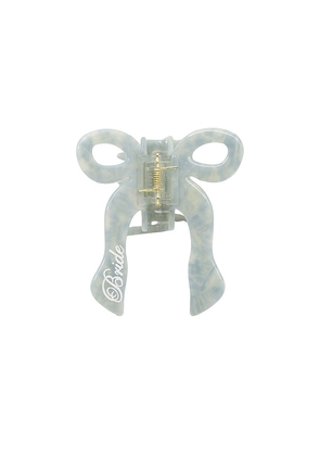 Solar Eclipse Hand-Painted Bride Coquette Claw Hair Clip in Blue.