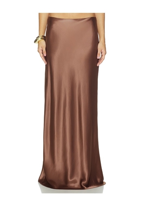 SRG Quinn Maxi Skirt in Brown. Size XS. Also in XXS, S, M, L, XL.