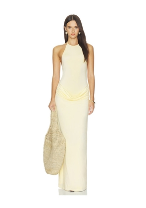 SRG Bernice Maxi Dress in Yellow. Size XXS. Also in XS, S, M, L, XL.