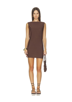 SRG Eisley Knit Mini Dress in Brown. Size XS. Also in XXS, S, M, L, XL.
