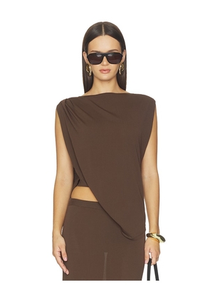 SRG Emersyn Knit Top in Brown. Size XS. Also in XXS, S, M, L, XL.