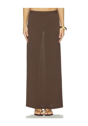 SRG Emersyn Knit Skirt in Brown. Size XS. Also in XXS, S, M, L, XL.