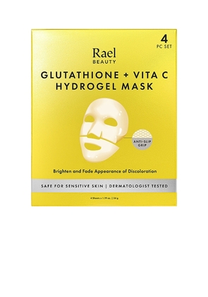 Rael Glutathione + Vitamin C Hydrogel Mask 4 Count in Beauty: NA.