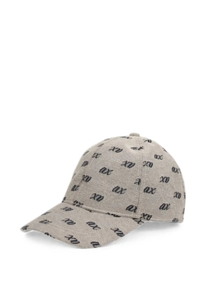 Armani Exchange logo-pattern baseball cap - Neutrals