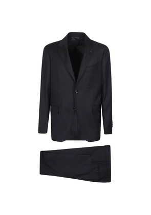 Lardini wool single-breasted suit - Black