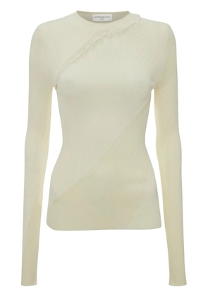 Victoria Beckham Spiral knitted top - Neutrals