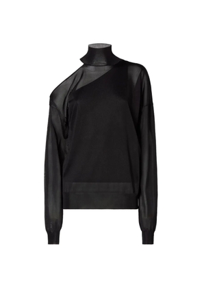 FENDI black silk organza sweater