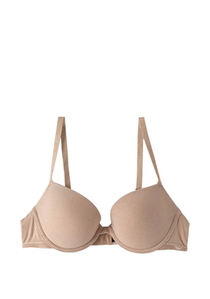 Emporio Armani logo-detail push-up bra - Neutrals