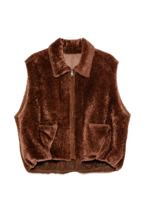 Simonetta Ravizza Cassie sleeveless jacket - Brown