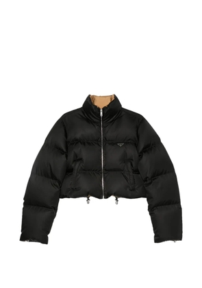 Prada Re-Nylon cropped puffer jacket - Black