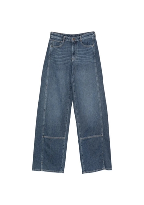 Emporio Armani panelled wide-leg jeans - Blue