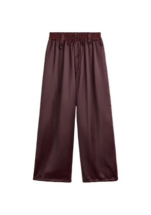 Y-3 satin gradient 3-stripes track pants - Red