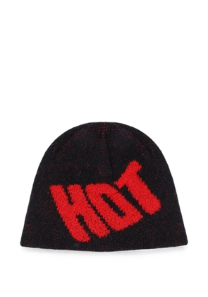 CARNE BOLLENTE Burning Up intarsia-knit beanie hat - Black