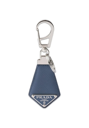 Prada Saffiano leather keychain - Blue
