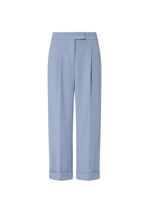 LIU JO mélange trousers with cuff - Blue