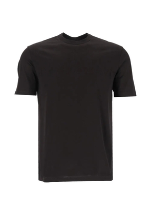 Emporio Armani logo-embroidered T-shirt - Black