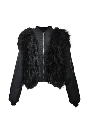 FILTH faux-fur trim bomber jacket - Black
