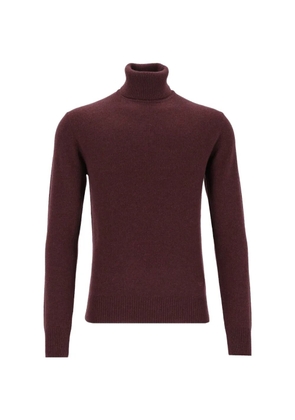 Emporio Armani plain-knit pure cashmere rollneck jumper - Brown