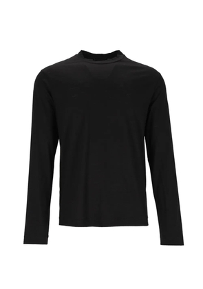 Emporio Armani wool slub jersey jumper - Black