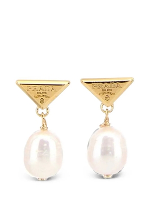 Prada Two-tone pearls and metal earrings - Gold