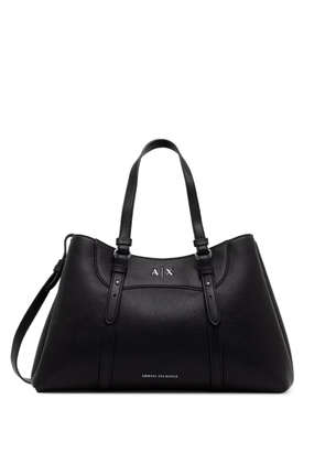 Armani Exchange logo-detail tote bag - Black