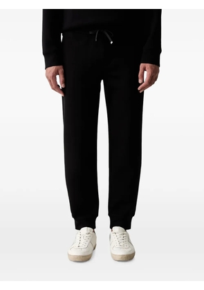 Armani Exchange logo-embroidered drawstring track pants - Black