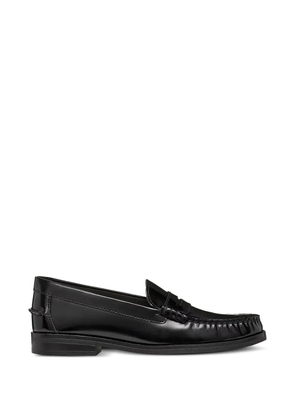 Geox Noemen polished-finish penny loafers - Black