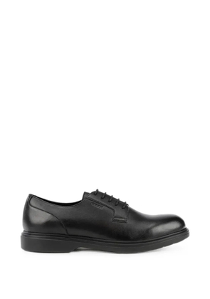 Geox lace-up fastening leather Derby shoes - Black