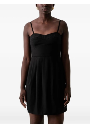 Armani Exchange sweetheart-neck pleated mini dress - Black